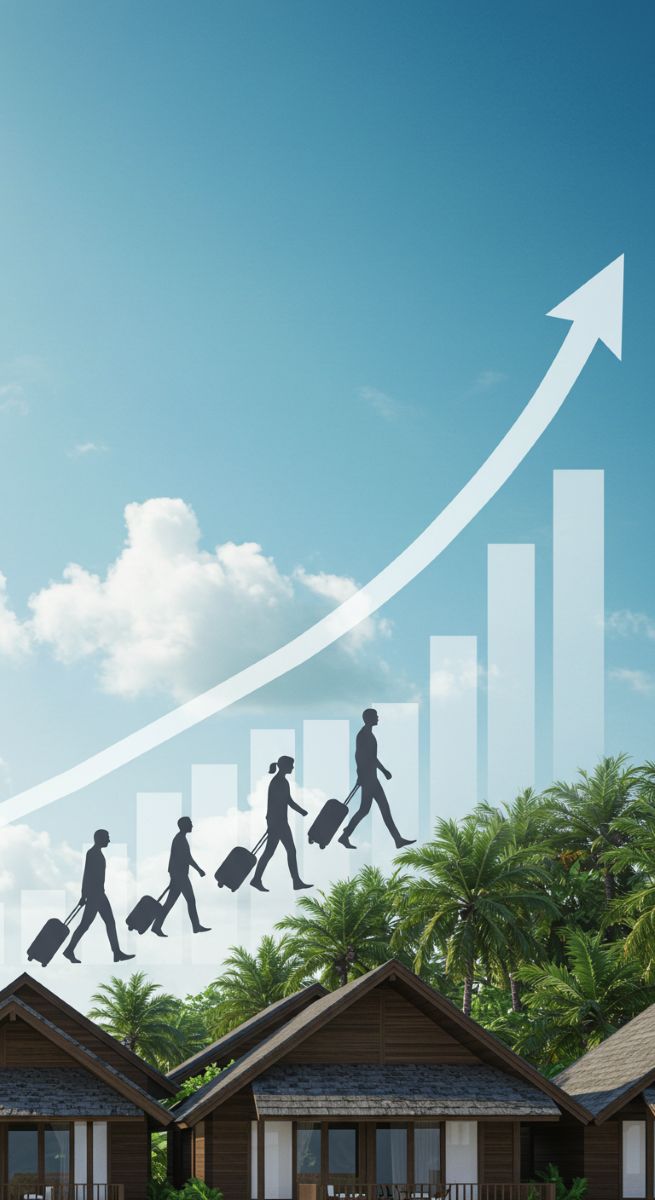 Increased demand for villas due to tourism